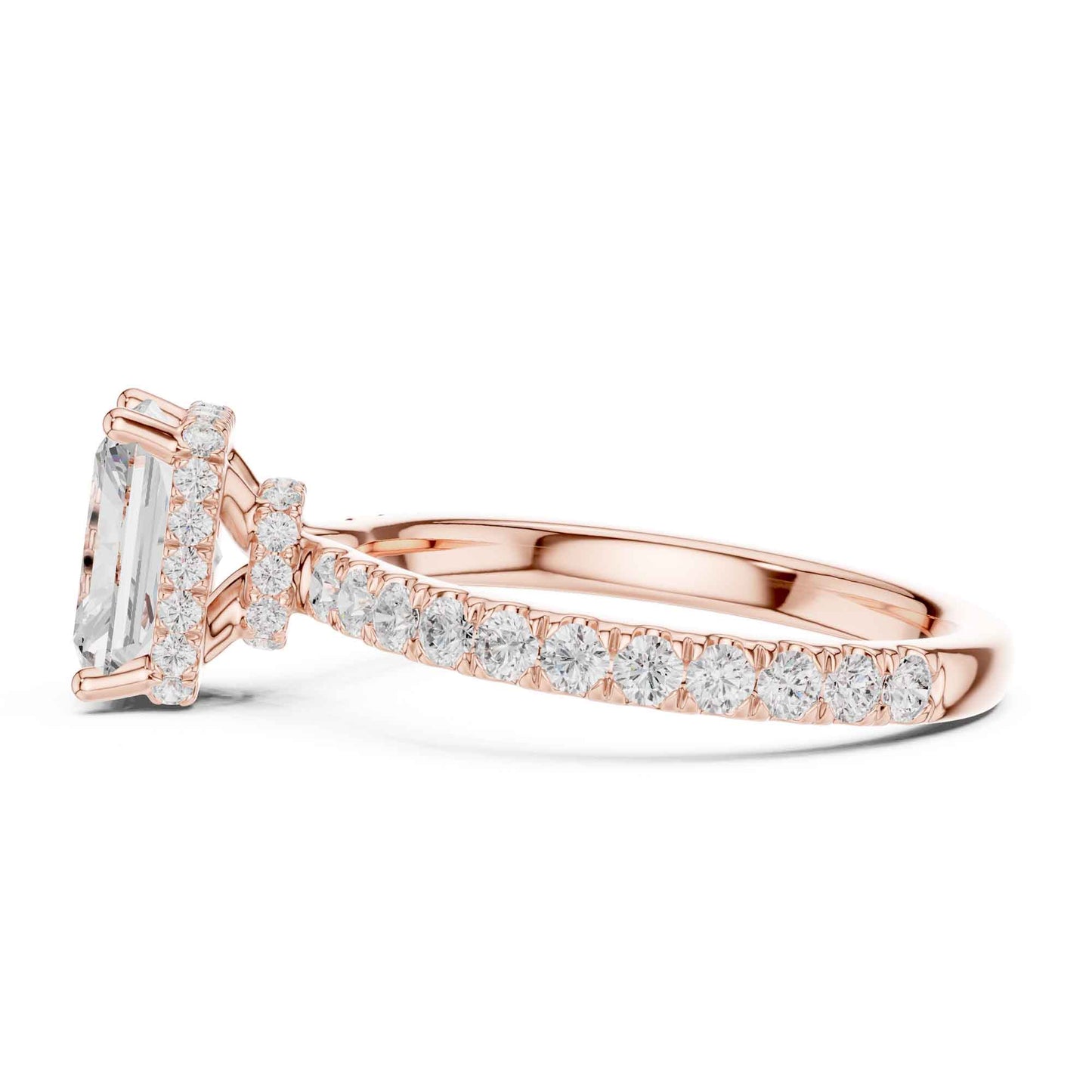 1.5 Carat Radiant-Cut Diamond Engagement Ring with Pavé Band