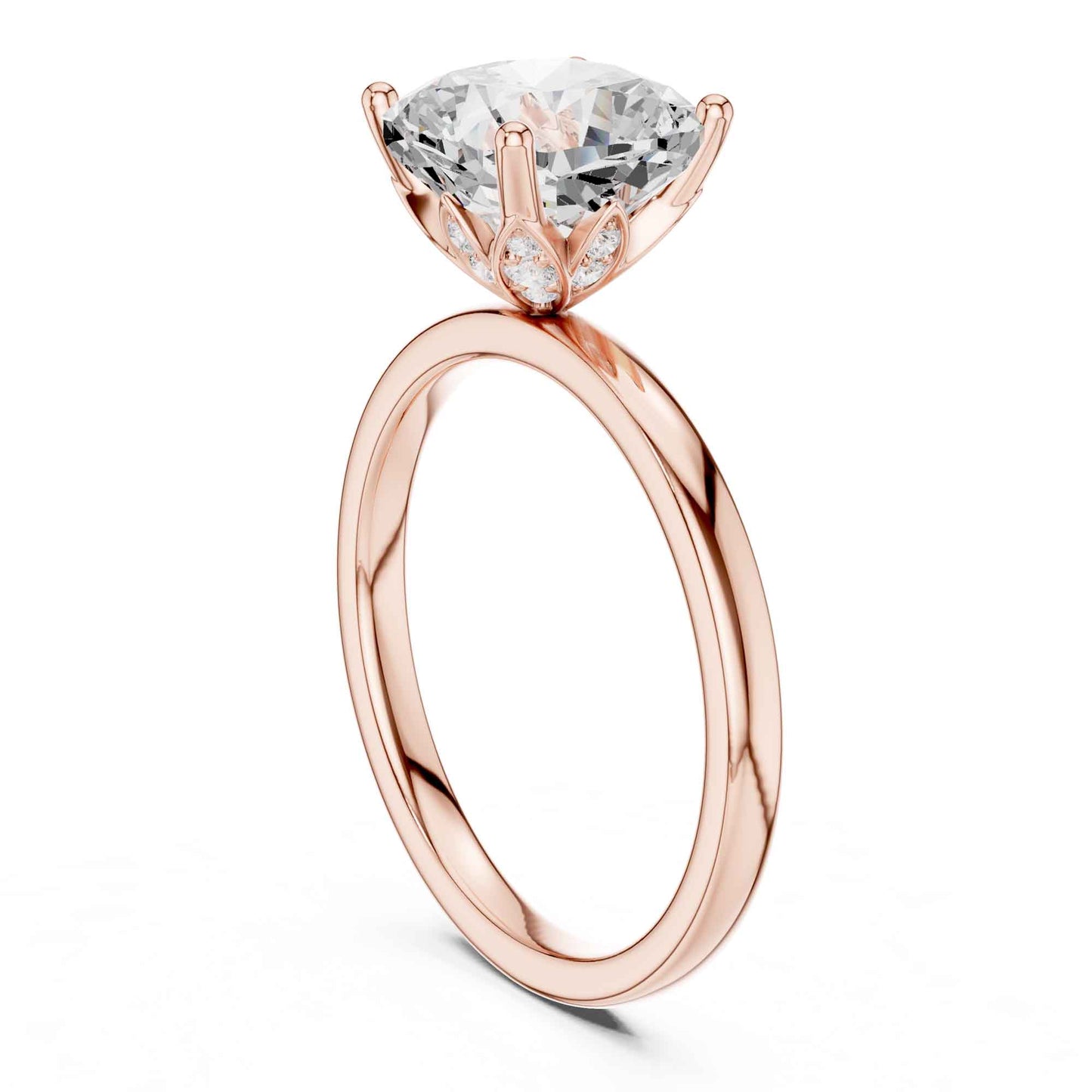 2 Carat Cushion Cut Diamond Engagement Ring in Classic Solitaire Setting