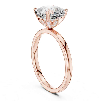 2 Carat Cushion Cut Diamond Engagement Ring in Classic Solitaire Setting