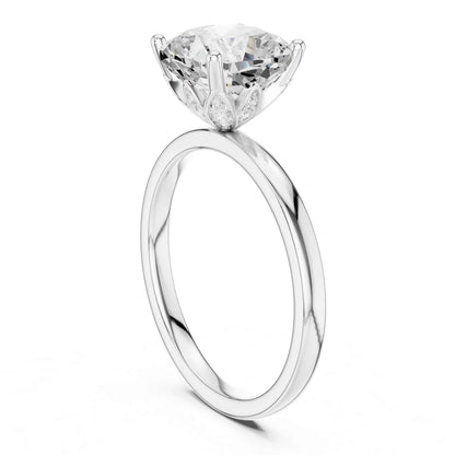 2 Carat Cushion Cut Diamond Engagement Ring in Classic Solitaire Setting