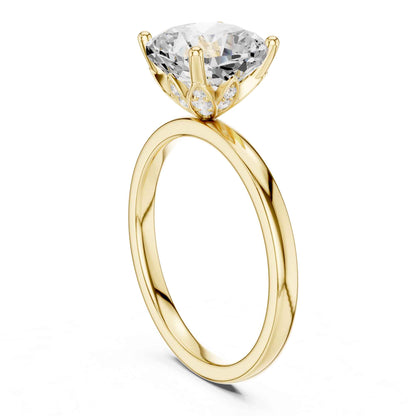 2 Carat Cushion Cut Diamond Engagement Ring in Classic Solitaire Setting