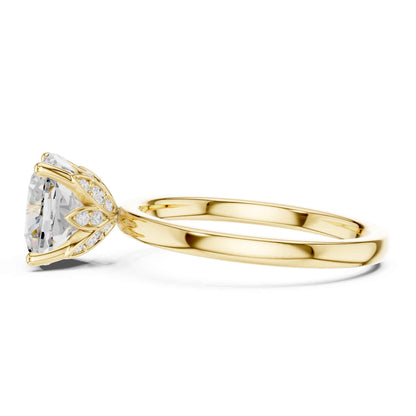 2 Carat Cushion Cut Diamond Engagement Ring in Classic Solitaire Setting