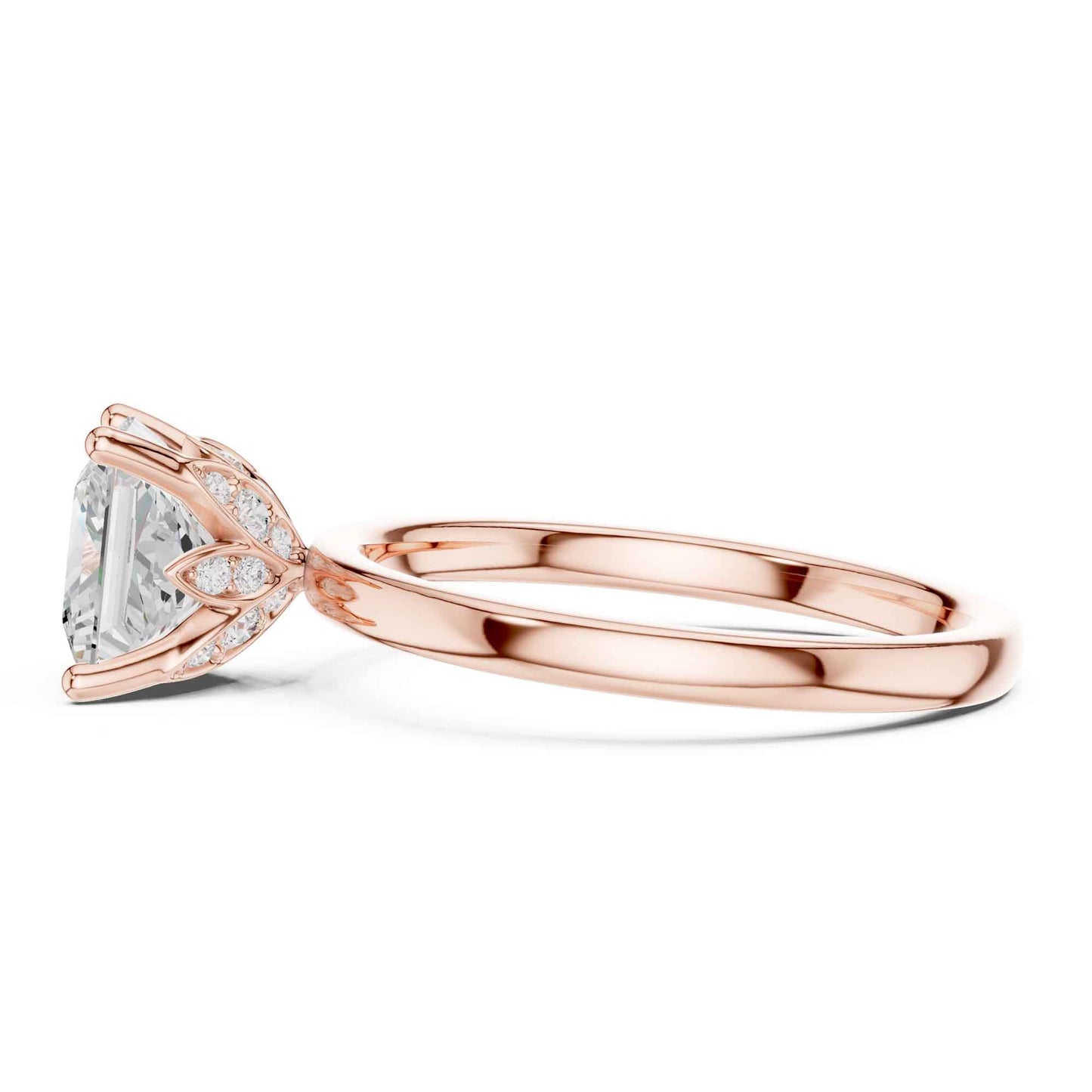 2 Carat Princess Cut Lab Grown Diamond Solitaire Engagement Ring