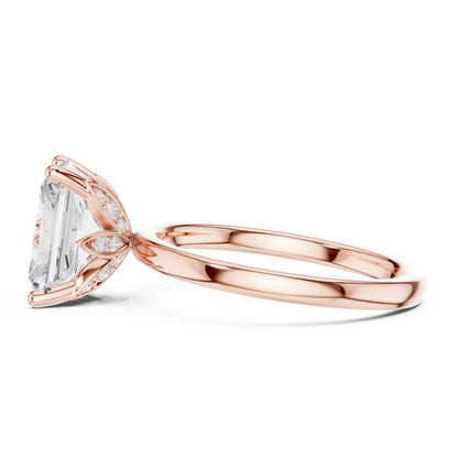 2 Carat Classic Radiant Cut Diamond Solitaire Engagement Ring