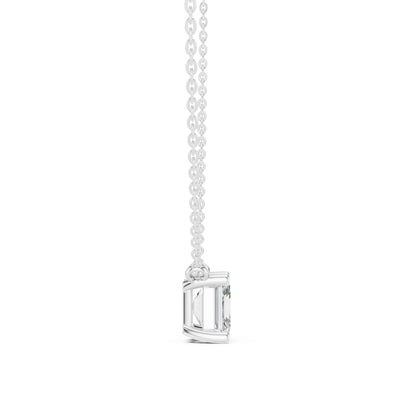Asscher Cut Lab Grown Diamond Solitaire Chain & Pendant