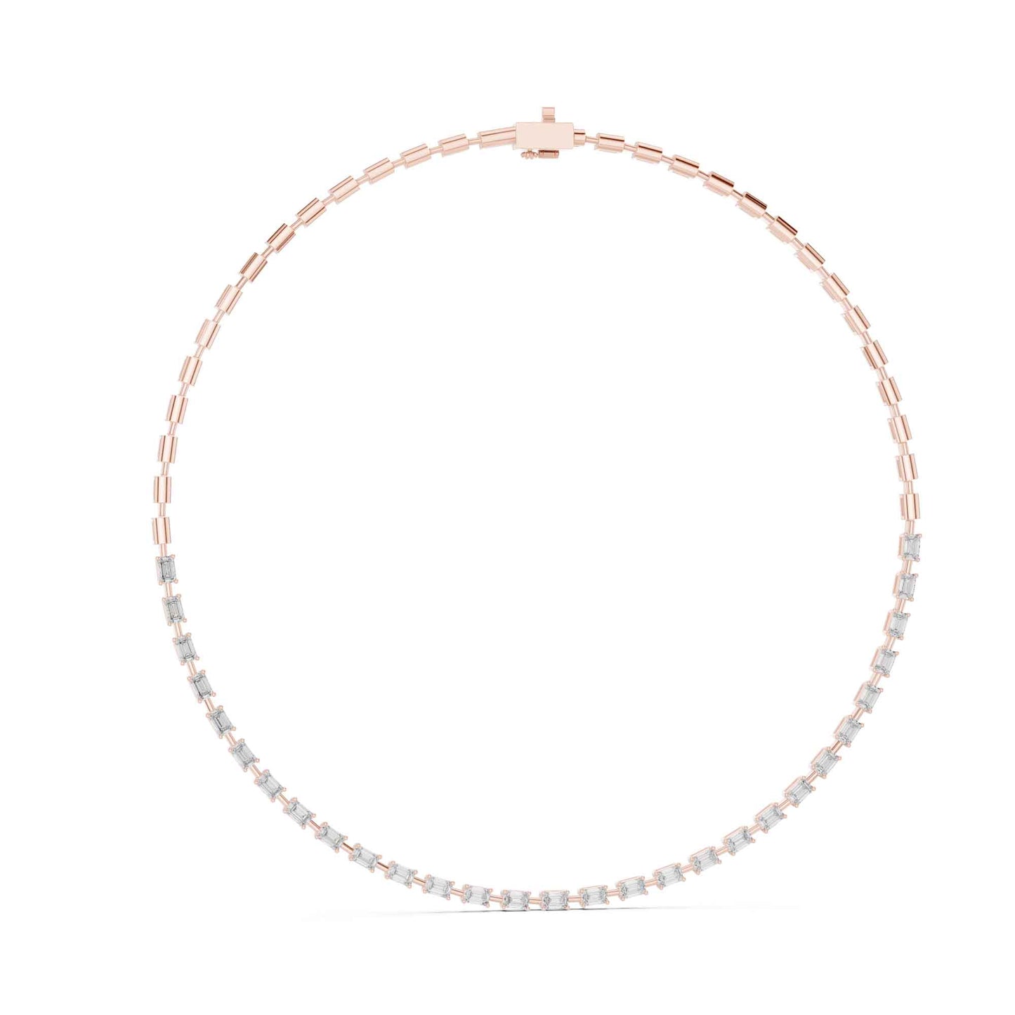 Luxe Line Emerald Lab Grown Diamond Collar Tennis Necklace