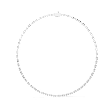 Luxe Line Emerald Lab Grown Diamond Collar Tennis Necklace