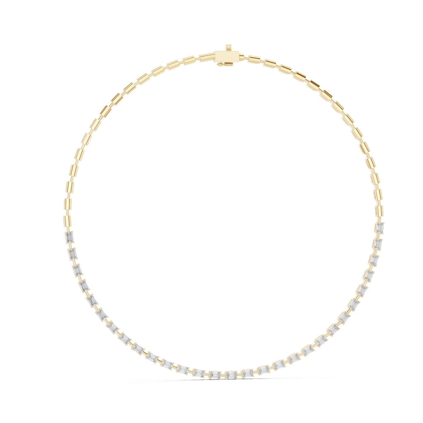 Luxe Line Emerald Lab Grown Diamond Collar Tennis Necklace