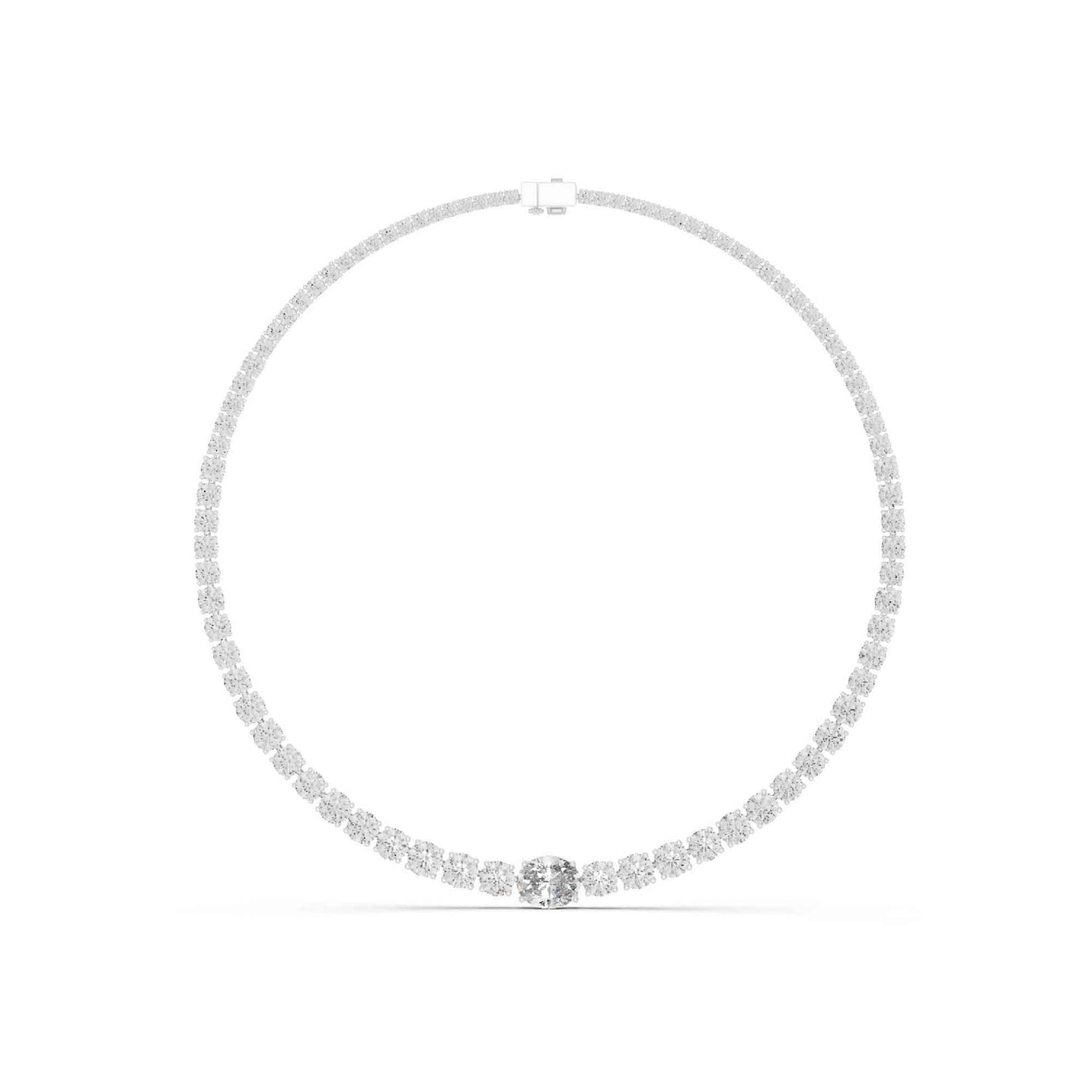 Celestia Oval & Round Lab Grown Diamond Tennis Necklace