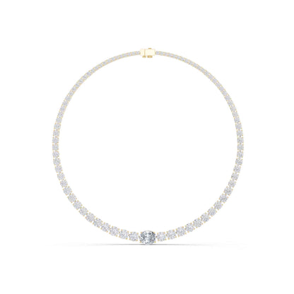 Celestia Oval & Round Lab Grown Diamond Tennis Necklace