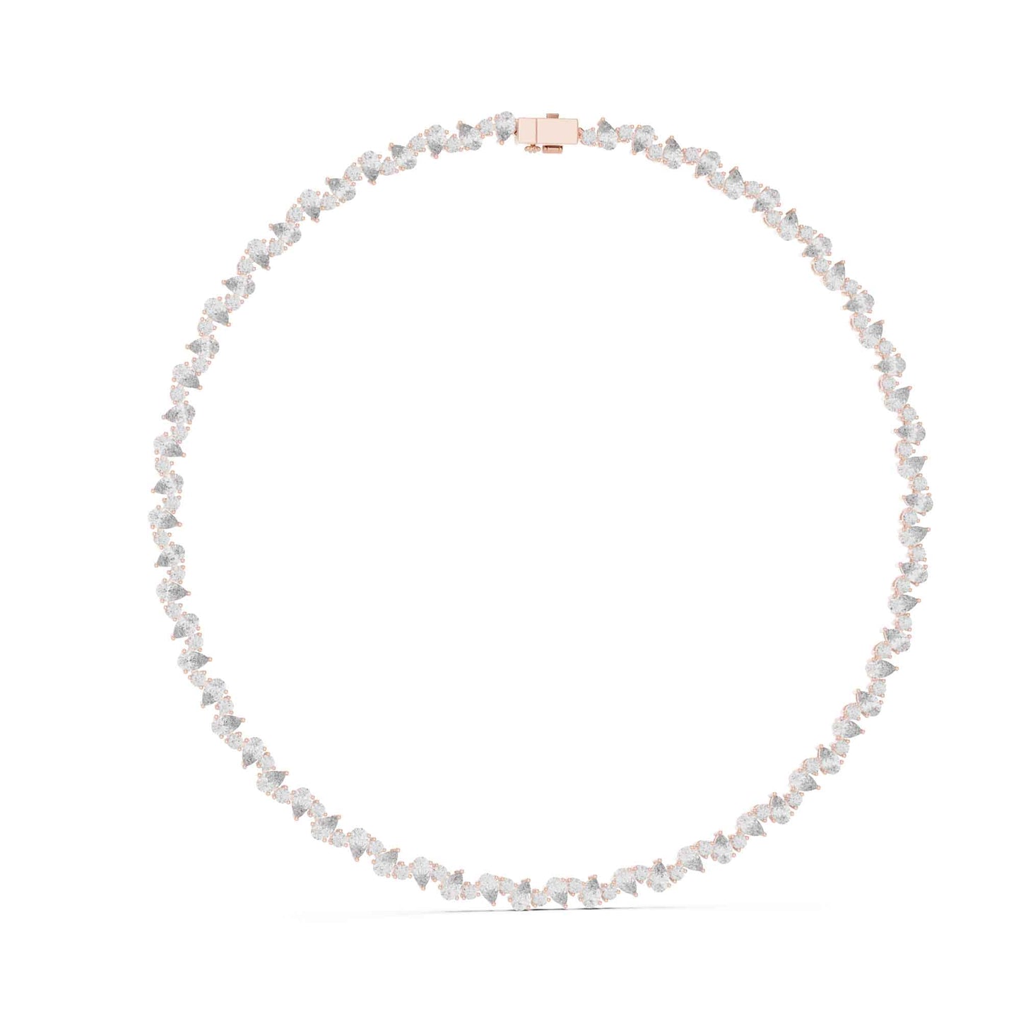 Seraphina Pear & Round Cut Lab Grown Diamond Necklace
