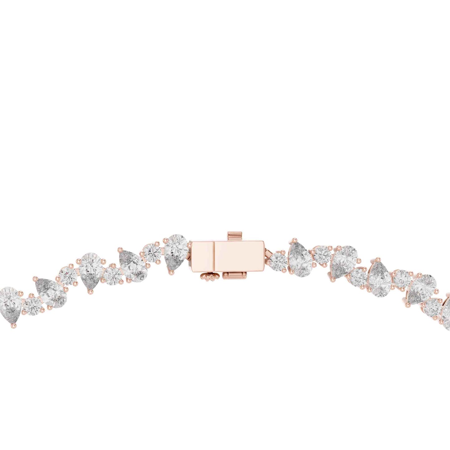 Seraphina Pear & Round Cut Lab Grown Diamond Necklace