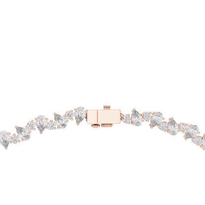 Seraphina Pear & Round Cut Lab Grown Diamond Necklace