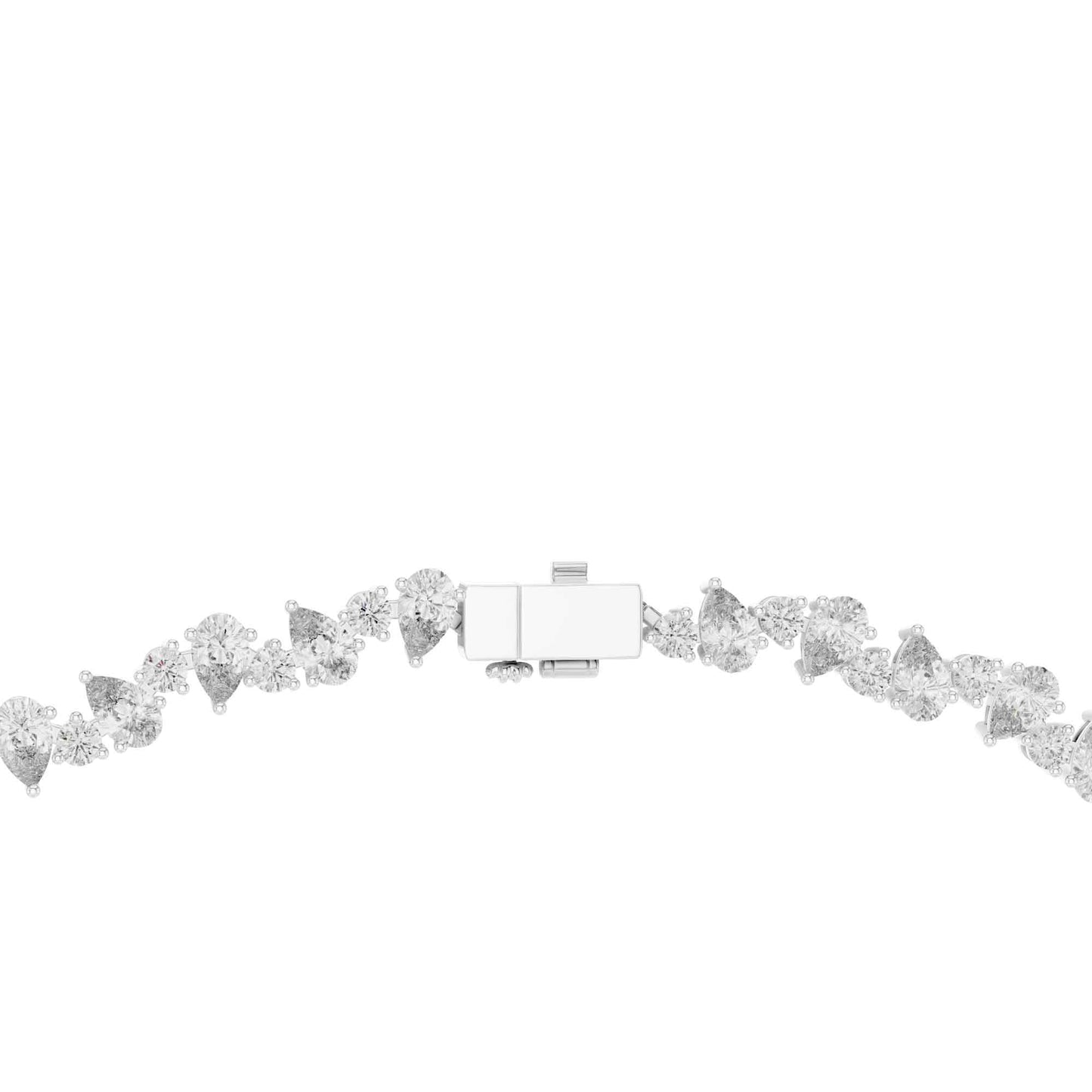 Seraphina Pear & Round Cut Lab Grown Diamond Necklace