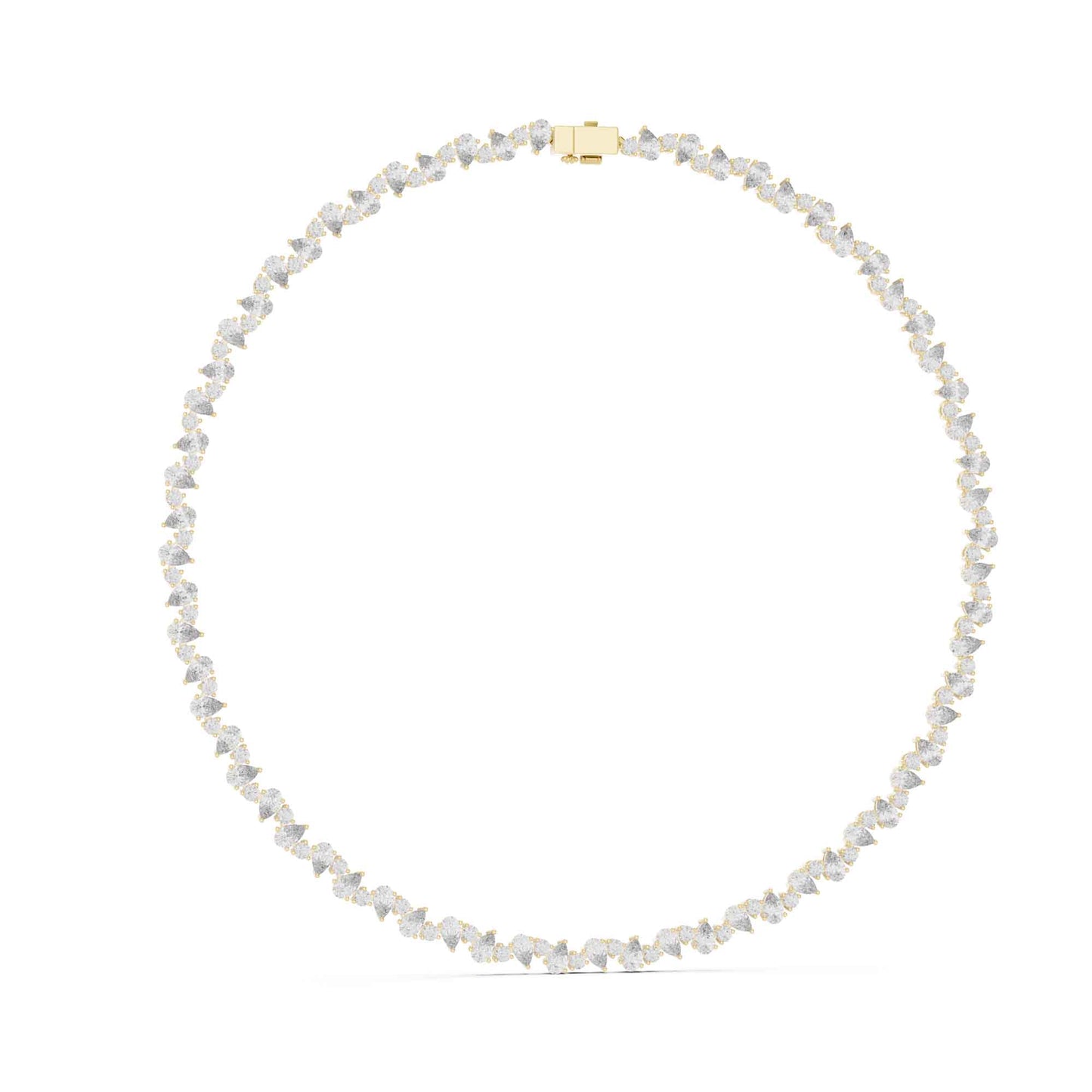 Seraphina Pear & Round Cut Lab Grown Diamond Necklace