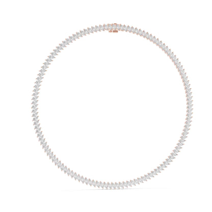 Marquise Cut Lab Grown Diamond Tennis Necklace