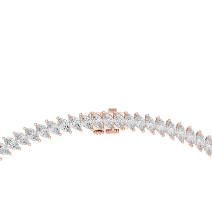 Marquise Cut Lab Grown Diamond Tennis Necklace