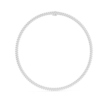 Marquise Cut Lab Grown Diamond Tennis Necklace