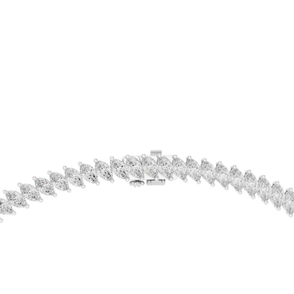 Marquise Cut Lab Grown Diamond Tennis Necklace