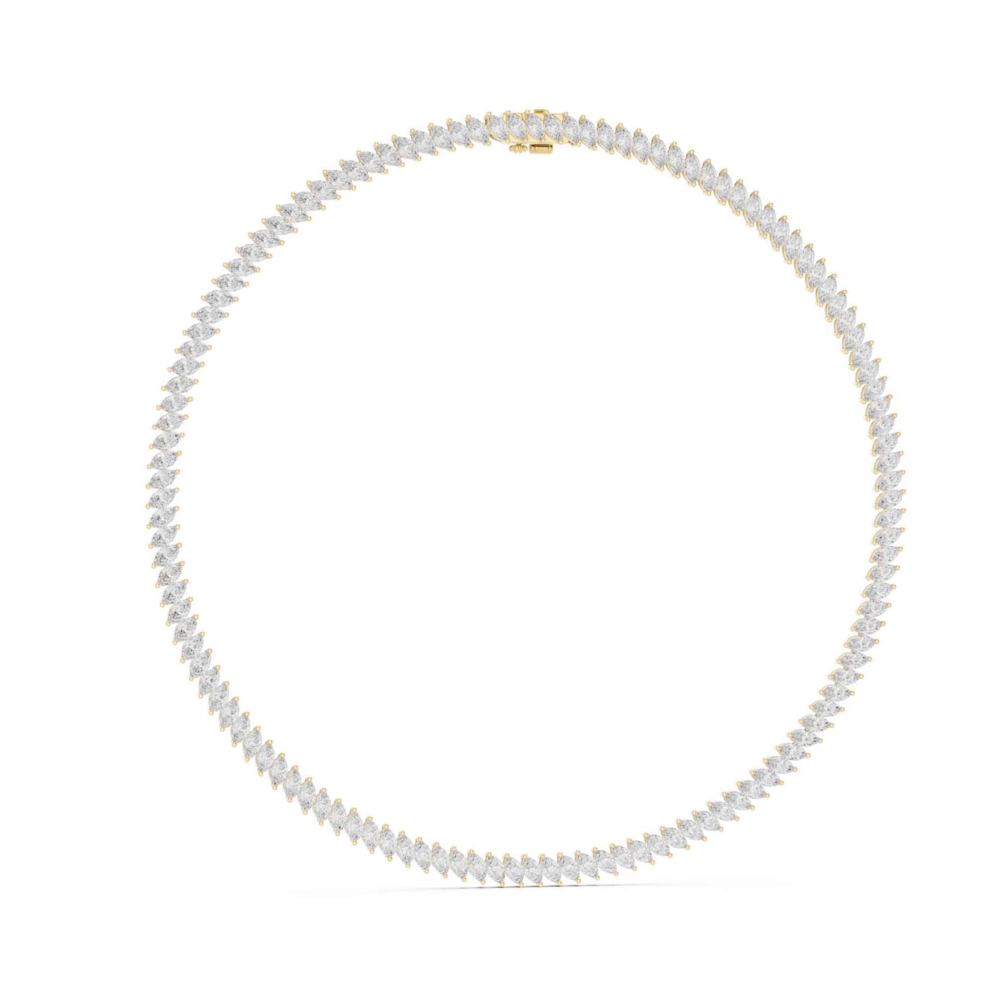 Marquise Cut Lab Grown Diamond Tennis Necklace