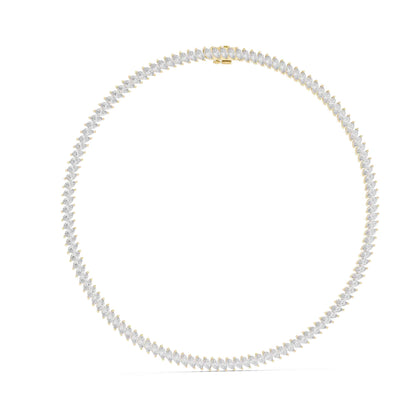 Marquise Cut Lab Grown Diamond Tennis Necklace