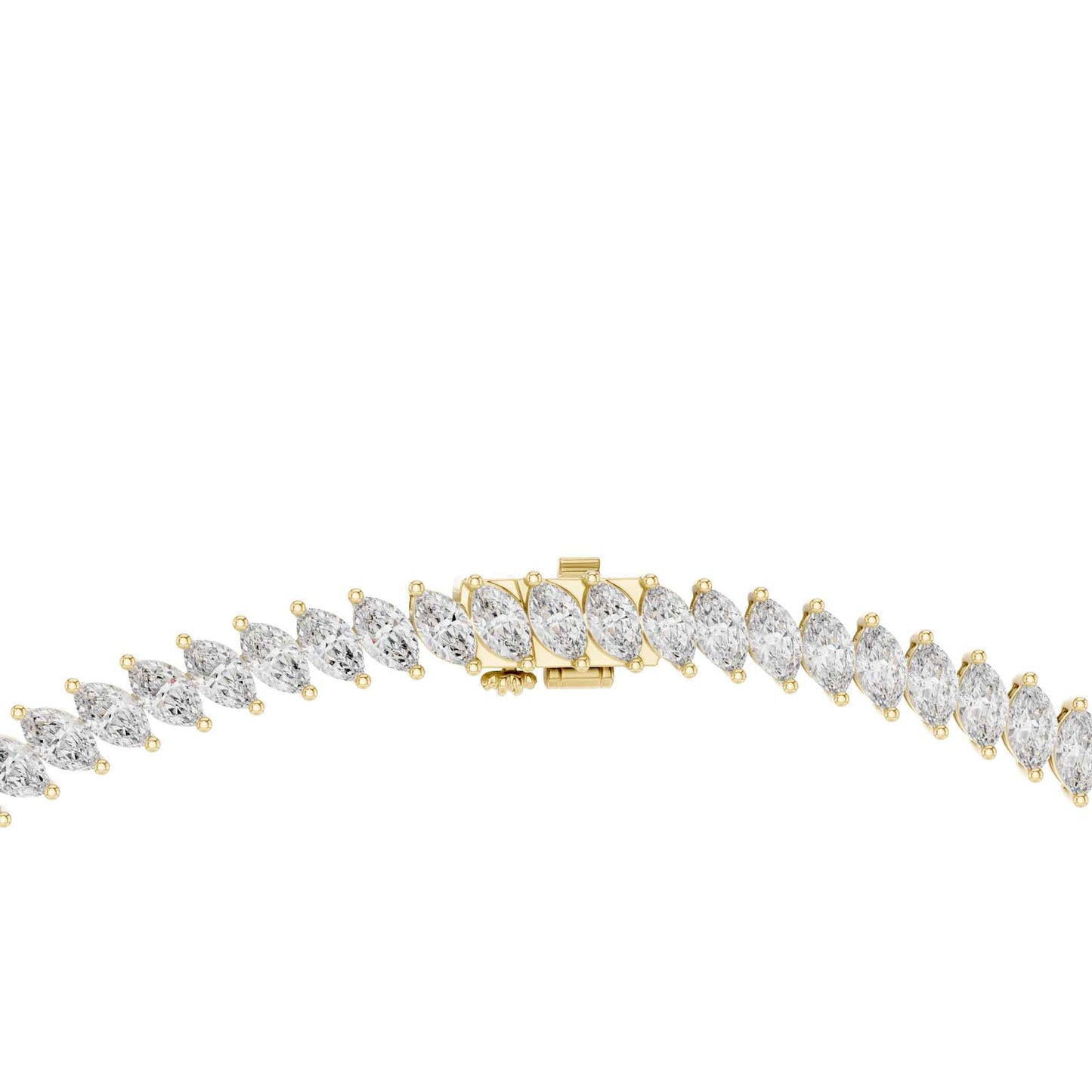 Marquise Cut Lab Grown Diamond Tennis Necklace