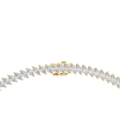 Marquise Cut Lab Grown Diamond Tennis Necklace