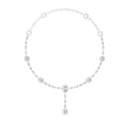Modern Geometric Lab Grown Diamond Link Necklace
