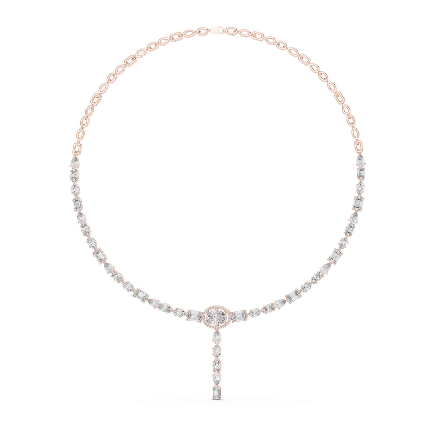 Multi-Shape Lab Grown Diamond Station Necklace