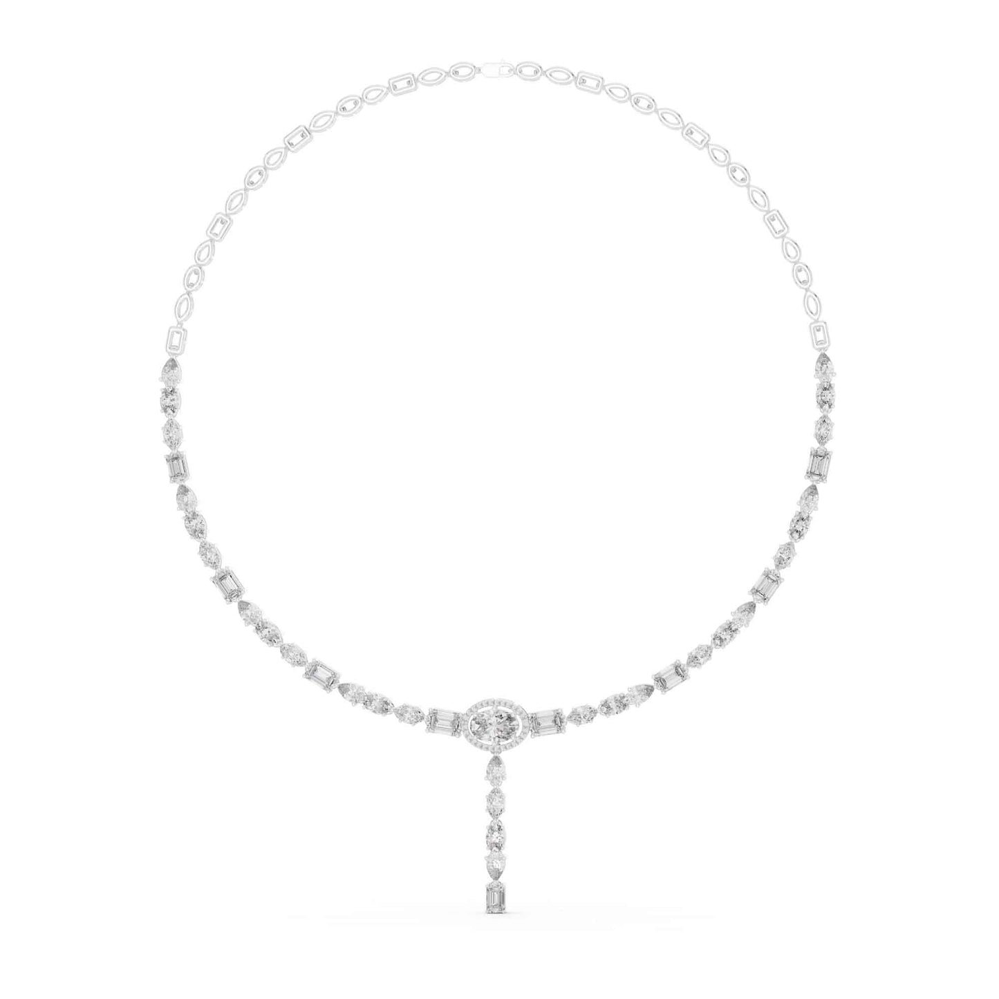 Multi-Shape Lab Grown Diamond Station Necklace