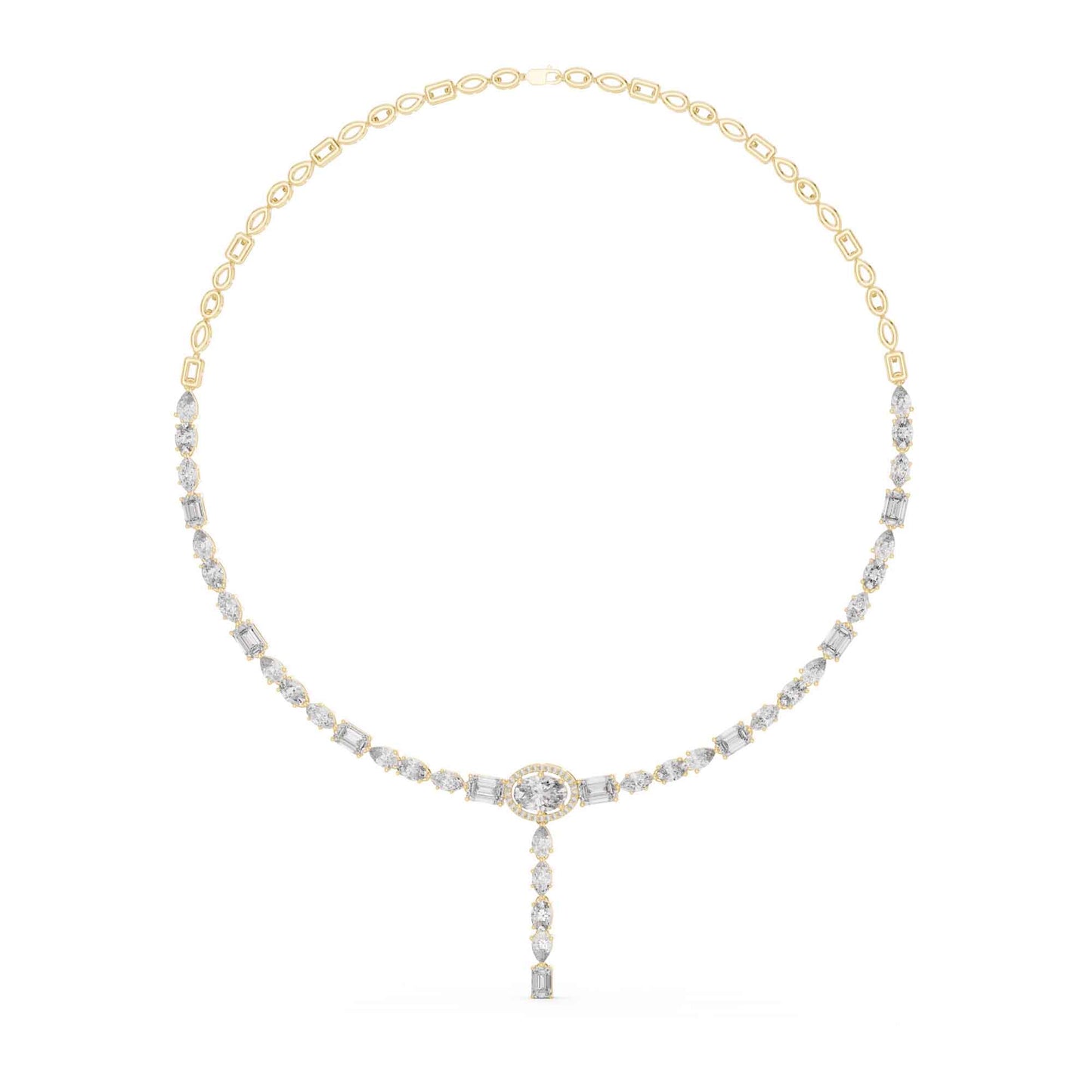 Multi-Shape Lab Grown Diamond Station Necklace
