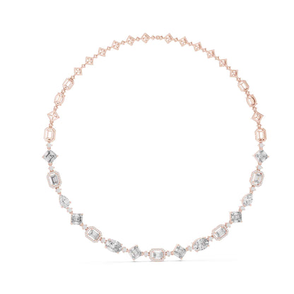 Multi-Shape Lab Grown Diamond Statement Necklace