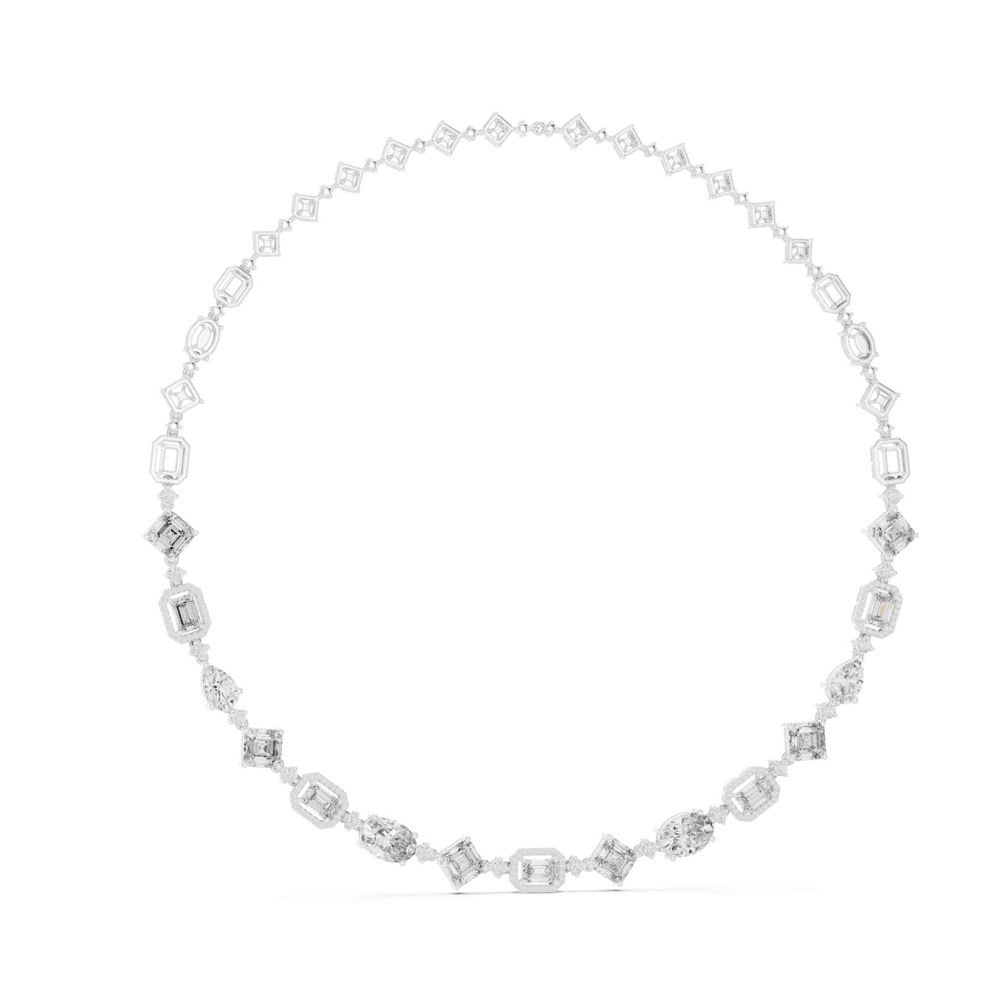 Multi-Shape Lab Grown Diamond Statement Necklace