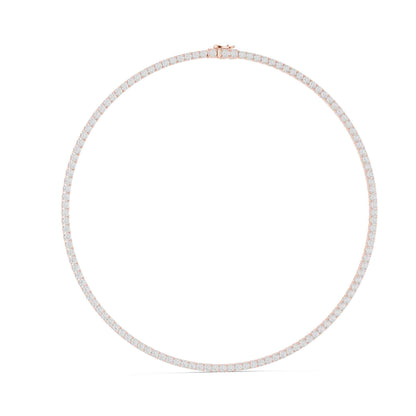 Classic Round Cut Lab Grown Diamond Tennis Necklace