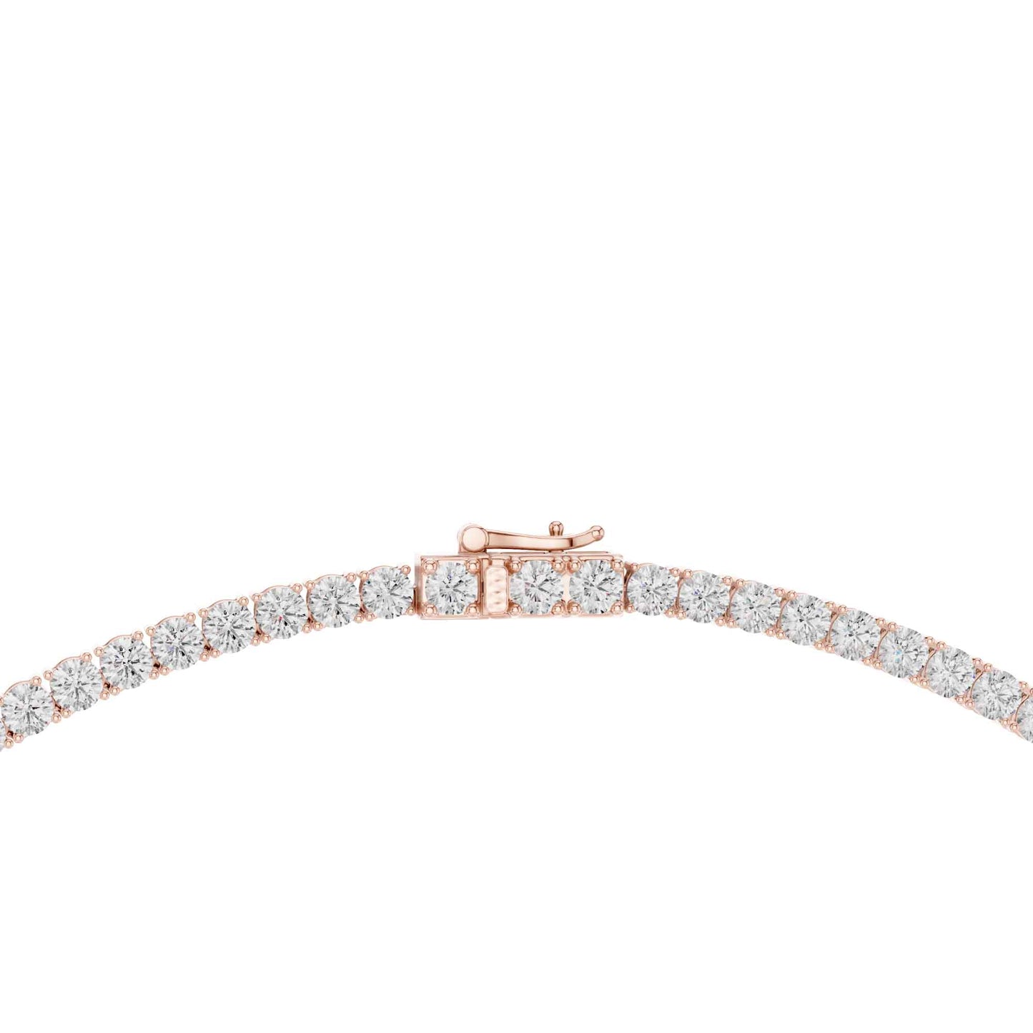 Classic Round Cut Lab Grown Diamond Tennis Necklace