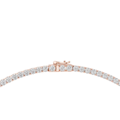 Classic Round Cut Lab Grown Diamond Tennis Necklace