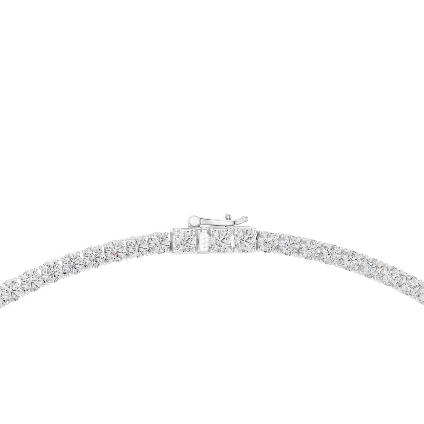 Classic Round Cut Lab Grown Diamond Tennis Necklace