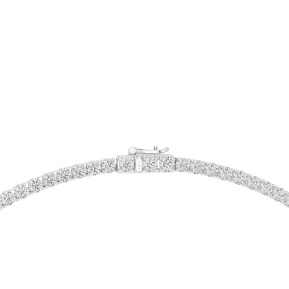 Classic Round Cut Lab Grown Diamond Tennis Necklace