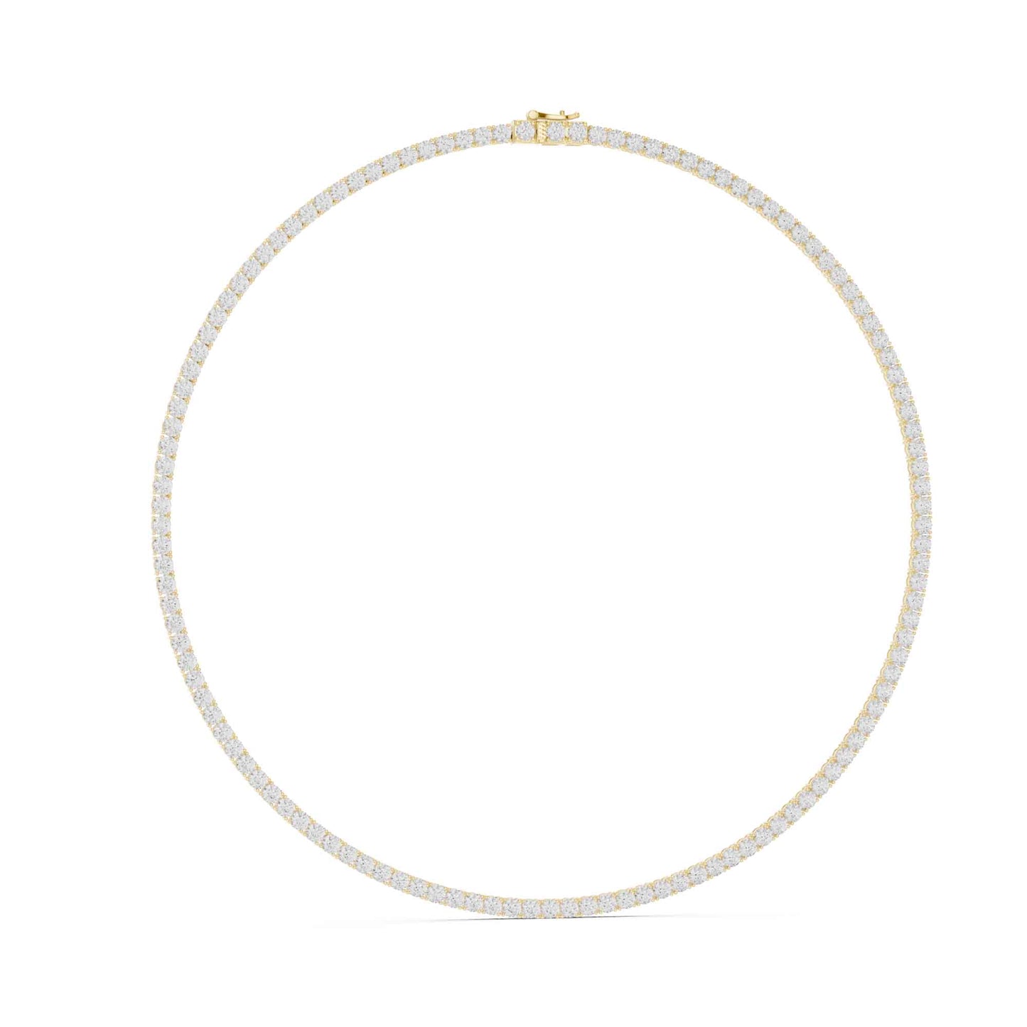 Classic Round Cut Lab Grown Diamond Tennis Necklace