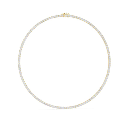 Classic Round Cut Lab Grown Diamond Tennis Necklace