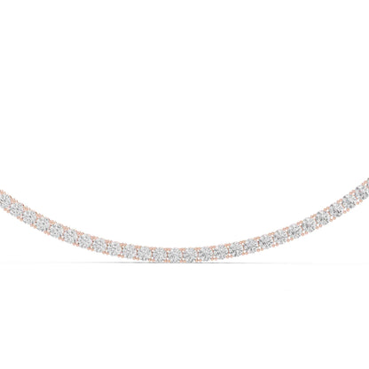 Classic Round Cut Lab Grown Diamond Tennis Necklace