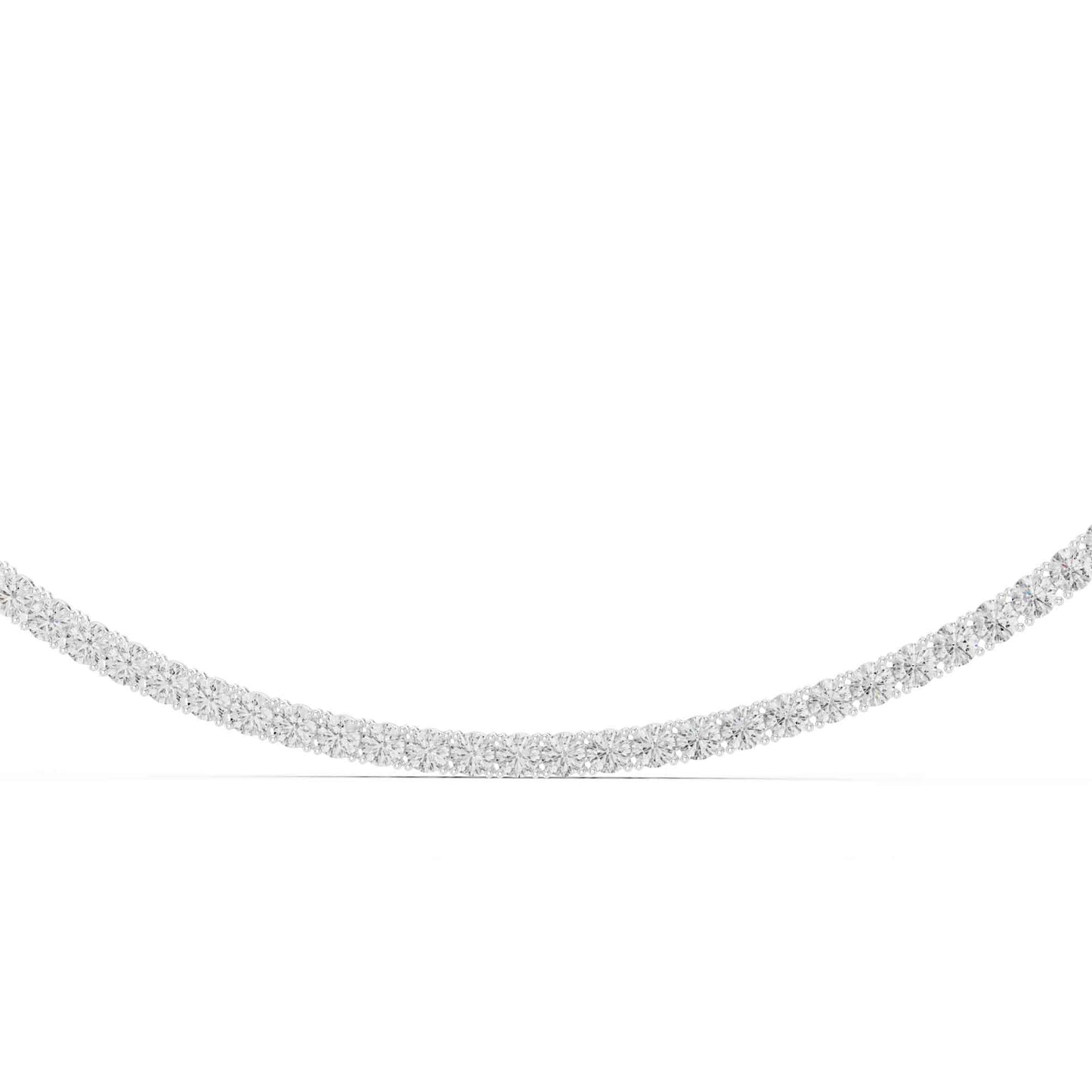 Classic Round Cut Lab Grown Diamond Tennis Necklace