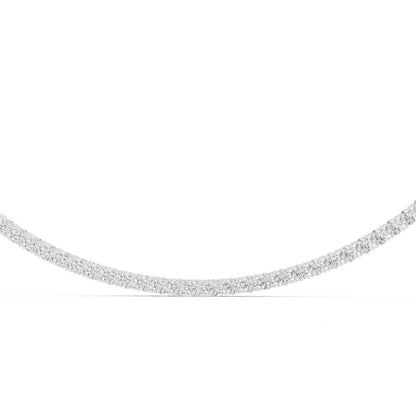 Classic Round Cut Lab Grown Diamond Tennis Necklace