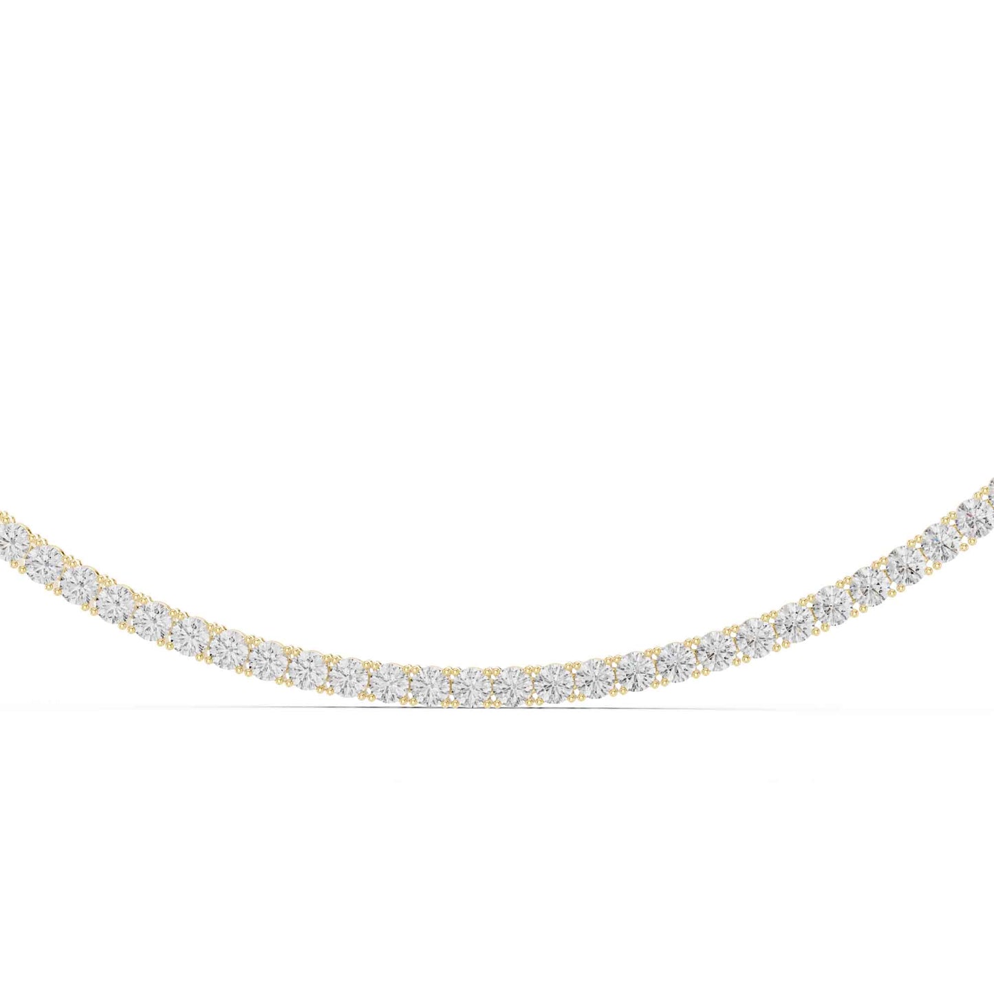 Classic Round Cut Lab Grown Diamond Tennis Necklace
