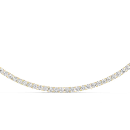 Classic Round Cut Lab Grown Diamond Tennis Necklace