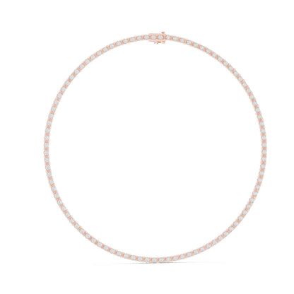 Classic Round Cut Lab Grown Diamond Tennis Necklace