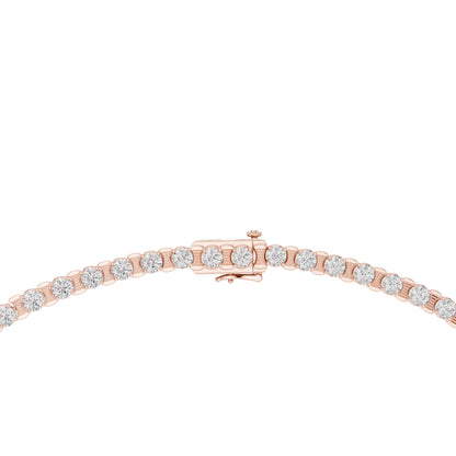 Classic Round Cut Lab Grown Diamond Tennis Necklace