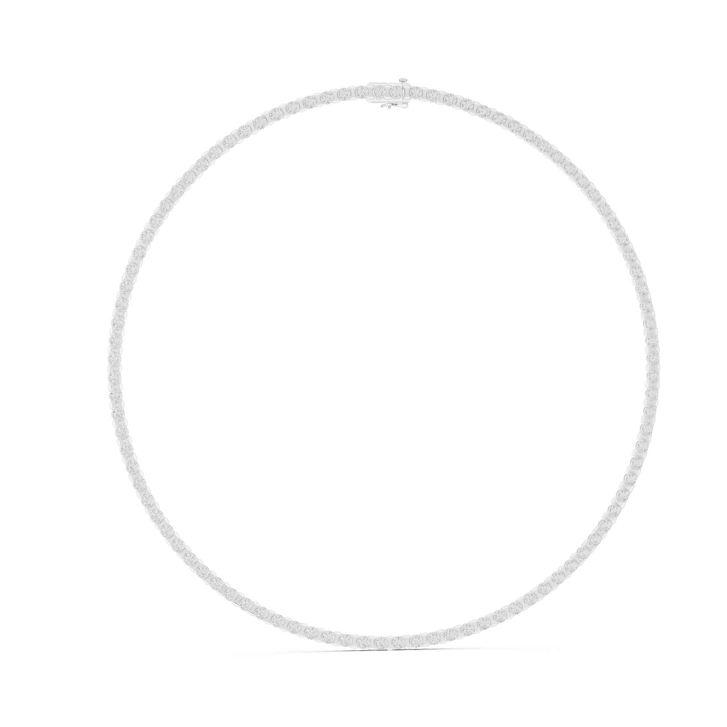 Classic Round Cut Lab Grown Diamond Tennis Necklace