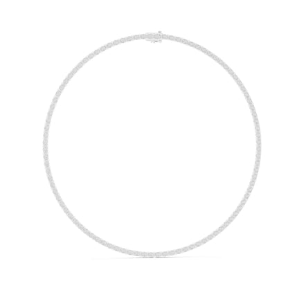 Classic Round Cut Lab Grown Diamond Tennis Necklace