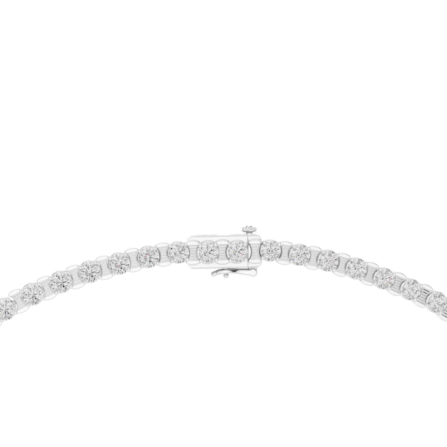 Classic Round Cut Lab Grown Diamond Tennis Necklace